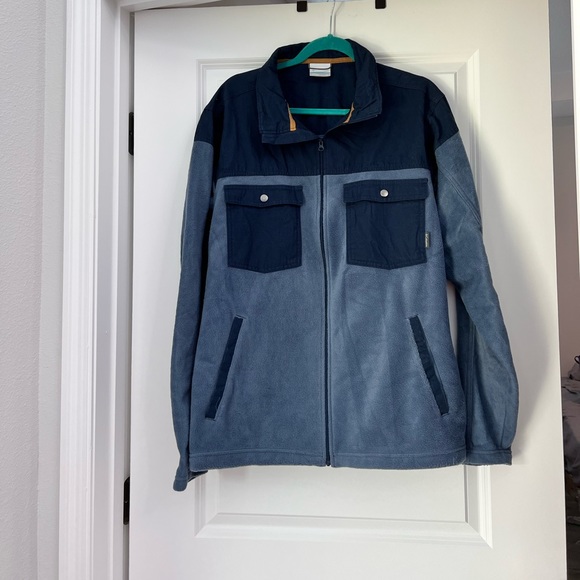 Like New! Men’s Columbia Fleece Zip-Up, Chest Pockets, Size Large - Picture 1 of 5